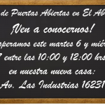 ACTUALIZACIÓN: Día de Puertas Abiertas en El Abrazo